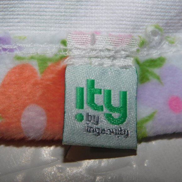 ITY by Ingenuity Pink Purple Floral Deni Raccoon Security Blanket Baby Lovey - Picture 8 of 9